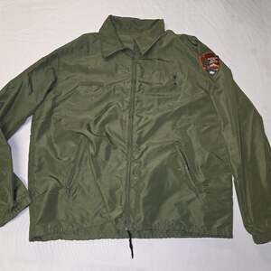 Vintage National Park Service Olive Green VF Imagewear Lightweight Work Jacket L